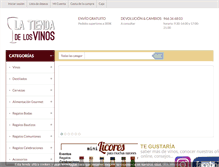 Tablet Screenshot of latiendadelosvinos.com